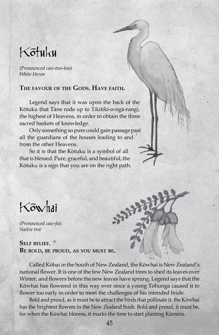 The Māori Oracle by Schiffer Publishing, Ltd. features a bird and branch design inspired by New Zealand Māori spirituality, evoking ancestral guidance.