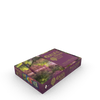 A purple box titled Gaia's Vision Oracle Cards by Schiffer Publishing, Ltd. features forest art and a gold tree design, with nature photography art cards shown on the sides—perfect for intuitive inspiration.