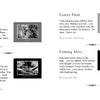 Pages 6–7 of Gaia's Vision Oracle Cards by Schiffer Publishing, Ltd. display eight boxed “Card Messages” with a title, description, B&W abstract art, and keywords like “Wisdom” and “Creativity,” inspired by intuition and Gaia oracle traditions.