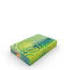 A green and yellow box labeled "My First Relationship Tarot" by Schiffer Publishing, Ltd., featuring a lotus and heart design, is shown on a white background at an angle to display both the front and part of the side.