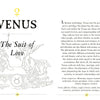 A book spread in Oracle of the Radiant Sun by Schiffer Publishing, Ltd. features Venus, Roman goddess of love, on the left page and text discussing her mythological and astrological symbolism on pages 68–69.