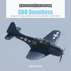 Book cover of 'SBD Dauntless' featuring a Douglas dive bomber against a clear sky.