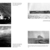 Black-and-white wartime photos in "Sōryū, Hiryū, and Unryū-Class Aircraft Carriers" by Schiffer Publishing, Ltd. show Imperial Japanese Navy carriers burning or damaged at sea and at dock, with visible aircraft on deck.