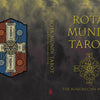 Rota Mundi Tarot book cover by Schiffer Publishing, Ltd. features intricate esoteric symbols and a cross with occult markings, inspired by the Kabbalah Tarot. Gold title text stands out on a dark, textured background.