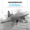 Book cover of 'A-20 Havoc' with an airplane and text about Douglas's attack bomber.