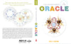 Book cover for Transparent Oracle by Schiffer Publishing, Ltd. Features geometric mandala art with bees, interconnected symbols, and colorful transparent title, inspired by the circular see-through deck; back displays a star-like diagram.