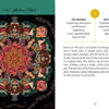 The Swagatam Tarot by Schiffer Publishing, Ltd. features a vibrant mandala with humans, animals, tarot icons, and the number 0 “Fool.” Text delves into The Fool card’s meanings—eagerness, carelessness—and its interpretations.