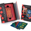 The Tarot Médiéval by Schiffer Publishing, Ltd. features a medieval-themed tarot deck in a rose-designed box, several cards displayed, and an illustrated guidebook by Caitlín Matthews.