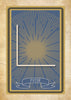 A tarot-style card by Schiffer Publishing, Ltd.—"Sigils" features a sunburst pattern, bold white L-shaped line, and FILTER ribbon on vintage textured background—perfect for spiritual empowerment and manifestation.