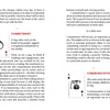 A book spread from the Inner Eye Oracle by Schiffer Publishing, Ltd. shows cards and meanings—the 6 of hearts symbolizes commitment, while the communication card, illustrated with a telephone, explores messages in relationships.