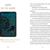 The Shaman’s Way Oracle by Schiffer Publishing, Ltd. features a DO THE WORK card with a black bird on a branch and green patterns, offering two pages on effort, healing, and spiritual growth through spiritual healing and self-discovery.