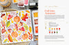 The Modern Watercolor Workshop by Schiffer Publishing, Ltd. features autumn motifs like pumpkins and leaves with step-by-step instructions—ideal for beginner watercolor projects or fall-inspired painting sessions.