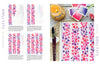 The Modern Watercolor Workshop by Schiffer Publishing, Ltd. offers a beginner-friendly tutorial to paint cascading purple and pink flowers, featuring step-by-step examples and completed floral art with supplies for inspiration.