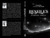 A black and white cover for Lieselle's Eternal Tarot by Schiffer Publishing, Ltd. features a starry sky, mystical symbols, and portraits with bios on the back—an ideal tarot deck for self-discovery.