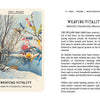 An illustrated page from Nordic Forest Rituals Oracle Cards by Schiffer Publishing, Ltd. shows willow (Salix phylicifolia) branches, leaves, and catkins with text on willows’ folklore, uses, and healing; page 43 marked bottom right.