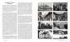 A two-page spread from "Shingle Style Houses" by Schiffer Publishing, Ltd.: left page has text titled Nineteenth-Century Beginnings, right page displays a 3x3 grid of historic Shaker building photos that inspired shingle style architecture.