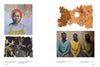 A magazine spread features "Keepers of a Movement" by Schiffer Publishing, Ltd., showcasing four artworks—spotlighting Black artists from the African diaspora with portraits, textures, abstracts, and realist pieces.