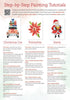 Create festive holiday cards with Watercolor the Easy Way Paint-Your-Own Watercolor Cards Christmas by Schiffer Publishing, Ltd., featuring step-by-step tutorials for painting a car with gifts, poinsettia flower, and Santa Claus.