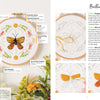 The Sunny Stitches Embroidery Kit Brilliant Butterfly by Schiffer Publishing, Ltd. features a vibrant butterfly with floral and leaf patterns. Step-by-step photos and instructional text guide you through stitching the wings by hand.