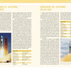 Project Apollo from Schiffer Publishing, Ltd. features two pages on Saturn IB missions AS-203 and AS-202, including text, mission data tables, and launch photos with vivid yellow and white backgrounds evoking Apollo-era space exploration.