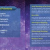 Pick Your Numbers! by Schiffer Publishing, Ltd. features a purple-themed tarot guide showing the 2 High Priestess card with a moon, Scorpio–Pluto, and water. The right page explains its Tarot system, numerology, and astrology on a starry background.