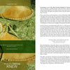 The left page shows a close-up of brown moccasins on green grass, titled Barefoot Wisdom by Schiffer Publishing, Ltd., with a Native American proverb. The right page discusses ancient healing traditions tied to grounding and natural energy.