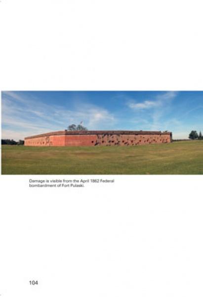 Fort Pulaski, with its cannon-scarred walls beneath a blue sky, is a highlight on the Civil War Walking Tour of Savannah by Schiffer Publishing, Ltd., bearing witness to the dramatic Siege of Savannah.