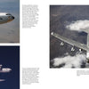 A two-page spread from Schiffer Publishing, Ltd.'s "B-52 Stratofortress" showcases three in-flight images of the bomber, with captions detailing its design, operations, and nuclear deterrence role.