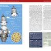 A page from Schiffer Publishing, Ltd.'s "The Soviet Space Program" features a labeled Luna 10 probe diagram, descriptions, and a timeline of Soviet moon missions.