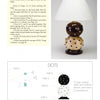 A page from "Turning Segmented Lamps" by Schiffer Publishing, Ltd. features lamp-making instructions and diagrams, including a polka-dot base lamp image, step-by-step part diagrams, and detailed building process descriptions.