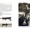 A vintage magazine page from Schiffer Publishing, Ltd.'s "Italian Partisan Weapons in WWII" shows the Variara Submachine Gun, with images of the firearm and a man in a suit holding it while seated on a rock outdoors.