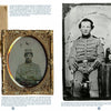 Rally Round the Flag—Uniforms of the Union Volunteers of 1861 by Schiffer Publishing, Ltd. showcases vintage black-and-white photos of New England Union volunteers in Civil War uniforms, including ornate framed images and officers with medals and hats.