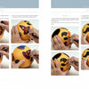 Step-by-step photo guide from Making Gourd Bowls with the Fairy Gourdmother® by Schiffer Publishing, Ltd. shows hands painting witches hats and faces on a gourd bowl with black, purple, red, and orange paint, adding creative details at each step.