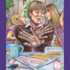 A stressed person sits at a table, eyes closed, as two girls argue behind—capturing the chaos and tension of a modern, inclusive reading with The Everyday Enchantment Tarot by Schiffer Publishing, Ltd.