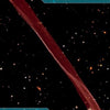 A red diagonal streak crosses a starry space backdrop. Blue panels in the corners show the number 4, 13 MESSAGES, AN OPEN MIND, and an audio wave—evoking First Light Tarot by Schiffer Publishing, Ltd., a 66-card modern divination set.
