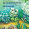 An illustrated underwater scene from "Olly's Treasure" by Schiffer Publishing, Ltd. features Olly the oyster on a Chesapeake Bay reef, searching for treasure among sea animals, coral, and seaweed—a charming early reader adventure.