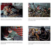 A collage of eight photos from Schiffer Publishing, Ltd. features Air Force personnel working with equipment, cargo, and parachutes inside and around the C-141 Starlifter transport plane during military operations.