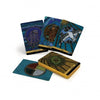 The Wild Elemental Oracle by Schiffer Publishing, Ltd. is shown with vibrant animal cards, including jellyfish and bird designs. Some cards stand upright; others are stacked or face down, ready to share Mother Nature’s wisdom.