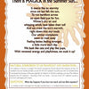 A page in Everyday MAGICK for Children of Earth-Based Spiritual Families shows a sun illustration with the title "There is MAGICK in the Summer Sun..." and features a summer poem, UV fact, and question linking science to earth-based spirituality.
