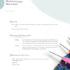 A page from "Basic Knitting and Crocheting for Today's Woman" by Schiffer Publishing, Ltd. shows instructions, materials, stitch guide, and a partial image of a colorful yoga mat cover with crochet hooks.