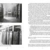 Two black-and-white photos from "Monetary Men" by Schiffer Publishing, Ltd.: Top, a woman in a vault with safety deposit boxes; bottom, rows of large metal containers hint at the secretive aura of WWII Nazi gold legends.