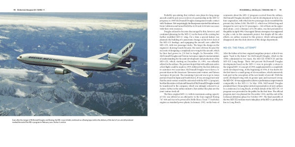 A McDonnell Douglas DC-10/MD-11, with its name displayed on the fuselage and tail, flies above snowy mountains under a clear sky. Text highlighting the DC-10/MD-11's aviation legacy by Schiffer Publishing, Ltd. appears on the right.