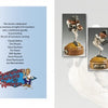 A spread from "Concepts to Caricatures" (Schiffer Publishing, Ltd.) shows a dedication on the left and four detailed woodcarved baseball player figurine photos on the right; the contents page lists chapters about baseball characters.