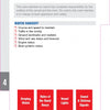 A page from the SeaWise Emergency Action Guide and Safety Checklists for Motor Yachts by Schiffer Publishing, Ltd. features a waterproof Boat Checklist for Watch Handoff with four red boxes: Keeping Watch, Rules of the Road/Buoys, Vessel Lights, and Sound & Distress Signals.