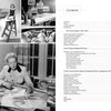 On the right, Damsels in Design’s table of contents is shown; on the left, Schiffer Publishing, Ltd. features black-and-white photos of women in automotive design—sketching, crafting a hood ornament, and displaying a classic car.