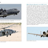 A spread from "The USAF Weapons School at Nellis Air Force Base Nevada" by Schiffer Publishing, Ltd. features photos of a C-130, HH-60, A-10 jet, and the 66th Weapons Squadron patch, highlighting elite fighter aircraft at Nellis AFB.