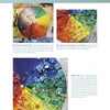 A magazine page highlights "Mastering Mosaics" by Schiffer Publishing, Ltd., showing photos of colorful beads, tiles, and stones arranged in a rainbow circle, with text sections on mosaic techniques and the creative process.
