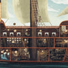 Discover Pirates Escape Game by Schiffer Publishing, Ltd.—an educational puzzle featuring a detailed cross-section of a wooden sailing ship with labeled sections like captain’s cabin and galley, ideal for exploring pirate life and ship secrets.