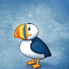 A cartoon bird from "The Angry Little Puffin" by Schiffer Publishing, Ltd.—ideal for children's books or fans of classic puffin picture books.