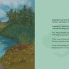 A peaceful landscape with a river, grassy banks, trees, wildflowers, and hills evokes the magical world of Rupert's Tales: Learning Magick by Schiffer Publishing, Ltd. Green text on pale green with a rabbit outline appears on the right.